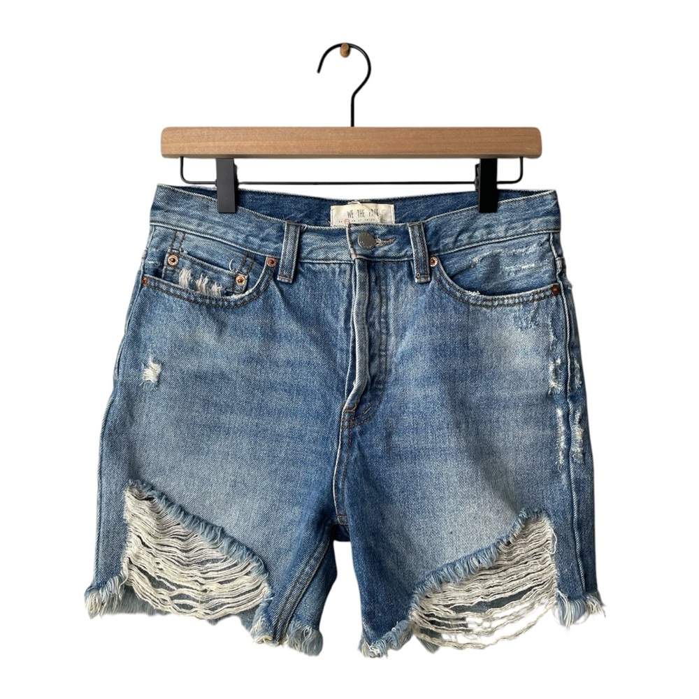 We The Free Denim Distressed Shorts Free People